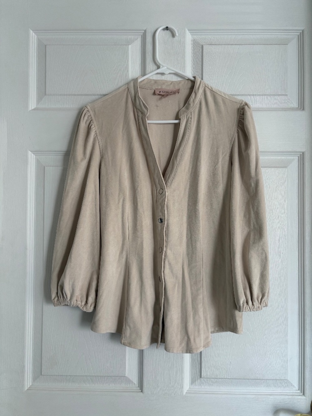Philosophy Women's Brown Button Front Soft Blouse